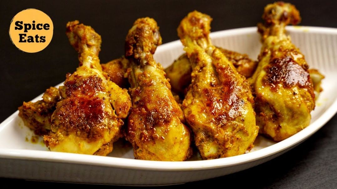 ⁣chicken drumsticks malai chicken