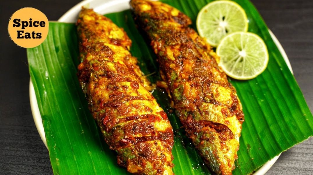 ⁣mackerel masala fish fry
