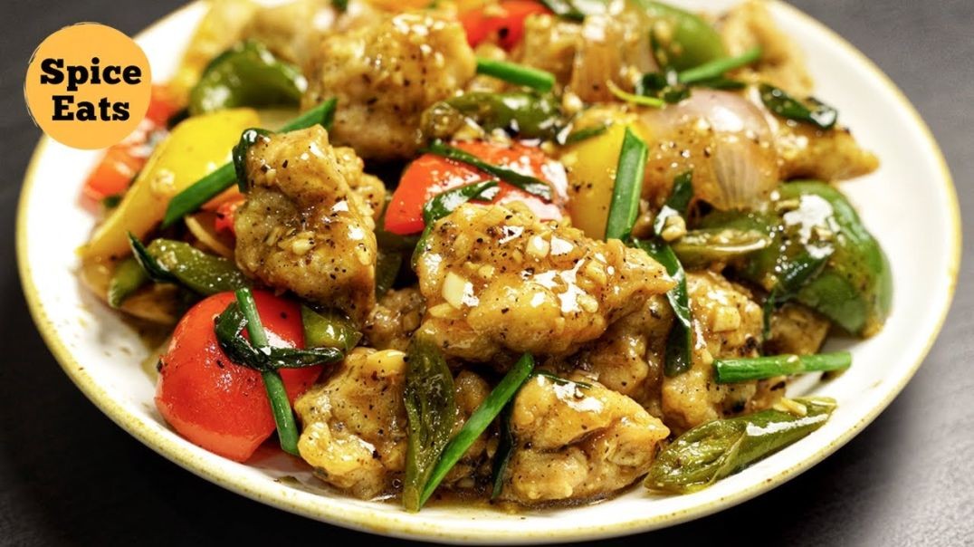 stir fry chicken with black pepper sauce