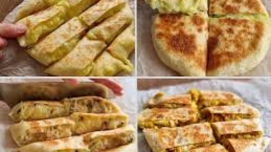 ⁣Cheese bread  stuffed potato