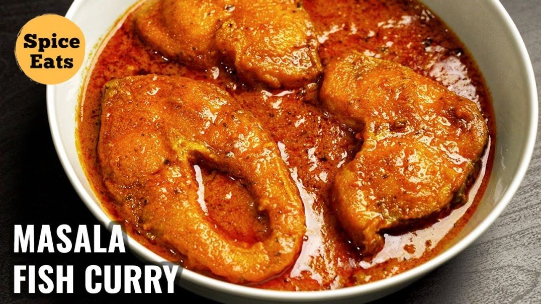 ⁣rohu masala fish curry