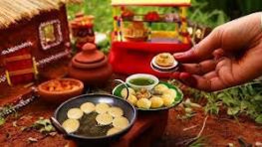 ⁣Miniature Pani Puri In Cycle _ Golgappa Recipe _ How To Make Pani Puri Recipe _ The Tiny Foods